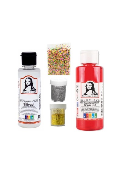 Slime Seti Kırmızı Renk 70 ML Renkli Slaym Südor Sılaym Seti 70 M