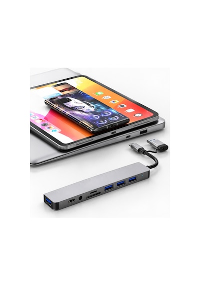 8 İn 1 Type-c Hub Pd Şarj Destekli - MacBook, Notebook Ve Telefon Uyumlu Çoklayıcı