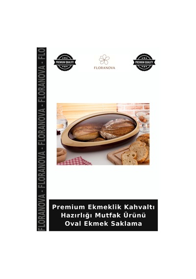Premium Ekmeklik Kahvaltı Hazırlığı Mutfak Ürünü Oval Ekmek Saklama Çok Renkli