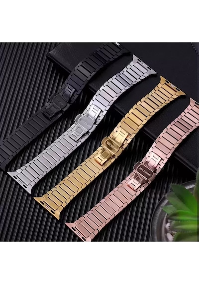 Newface Apple Watch Uyumlu 38mm Kr413 Fine Steel Kordon - Siyah