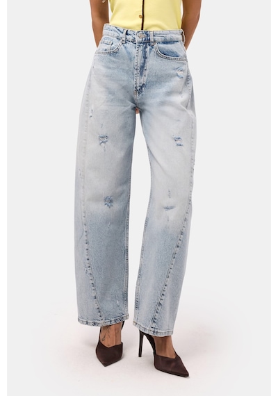 it's basic Kadın Kot Renk 12s6-3 Mid Rise Baggy Barrel Fit Denim Jean