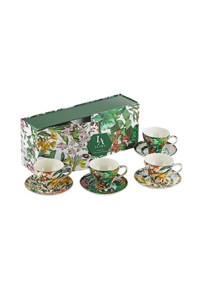 Lucky Art Violette Bone 4 Lü Çay Fincanı Seti 230 Ml Çok Renkli