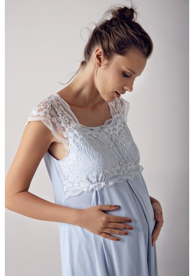 Angbutik Artış 13200 Kadın Kısa Kol Lohusa Pijama Takımı
