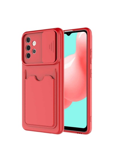 Galaxy A32 4g Kılıf Zore Kartix Kapak Kırmızı