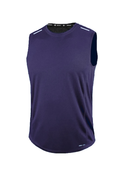 Genius Store Erkek Nem Emici Hızlı Kuruma Atletik Teknik Performans Sporcu Sıfır Kol T-shirt Drıfıt-sıfırkol Lacivert