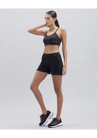 Skechers W Mid Support Essential Bra Kadın Siyah Sporcu Sütyeni S212271-001