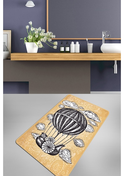 Propeller 80X100  cm Djt Banyo Halısı Kaymaz Tabanlı Yıkanabilir