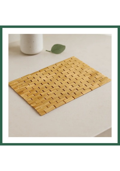 Bezos Bambu Ahşap Kaymaz Banyo Paspası 42x62 Cm Bzs01 Çok Renkli