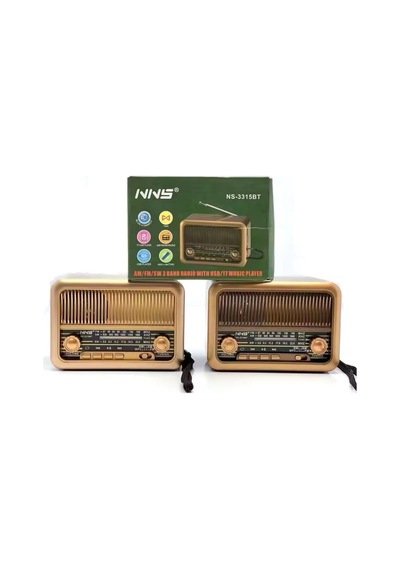 Nns Ns-3315bt Taşınabilir Nostaljik Radyo Bluetooth Hoparlör Mp3 Çalar