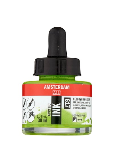 Amsterdam Akrilik Mürekkep 30 Ml Yellowish Green 617 Diğer