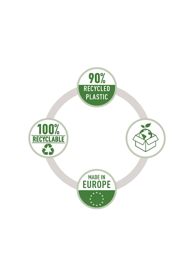 Recycle Sunum Dosyası A4 Pp 40 Siyah Çok Renkli