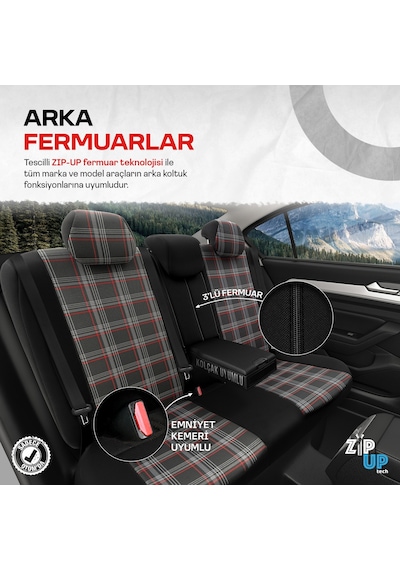 Otom Gti Sports Design Ekstra Destekli Oto Koltuk Kılıfı 553166328