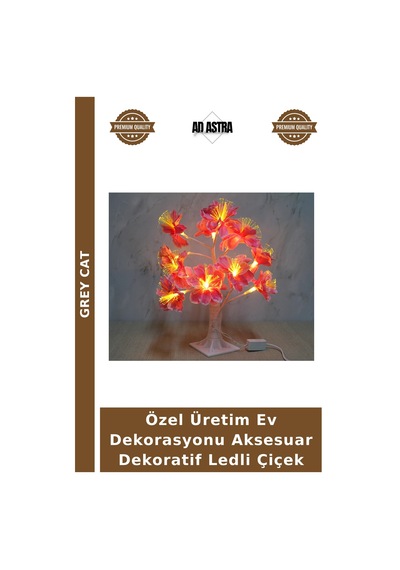 Özel Üretim Ev Dekorasyonu Aksesuar Dekoratif Ledli Çiçek Çok Renkli