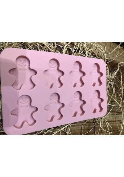 Silikon Gingerman Desenli Kurabiye Çikolata Kalıbı Goldcakes