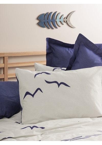 Cotton Box Maritime Tek Kişilik Nevresim Takımı Larum Lacivert