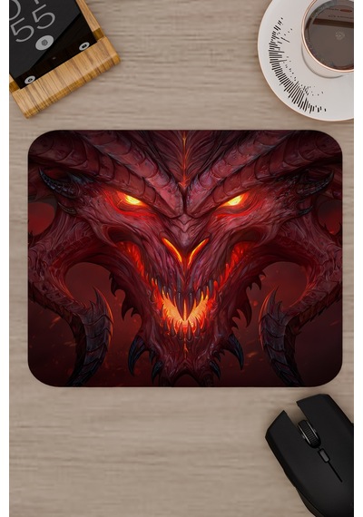 Diablo Kaymaz Dikişli Kauçuk Oyuncu Mousepad V2 - 22x18 Gaming Mouse Pad Fare Altlığı