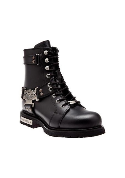 Harley Davidson Charles Black Deri Erkek Bot Siyah
