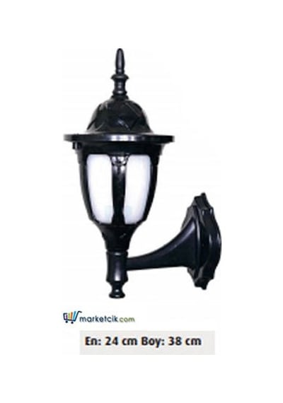 Abs Yuvarlak Fenerli Park Bahçe Aydınlatma Duvar Apliği 38X24 Diğer