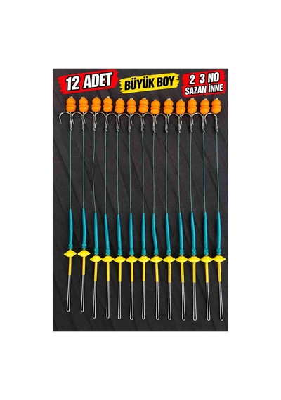 12 Turuncu Kubbe Rig Ve Boli Yüzen Model 12 Takım Inneler 2 3 No Sazan Innesi Kambur Deyildir