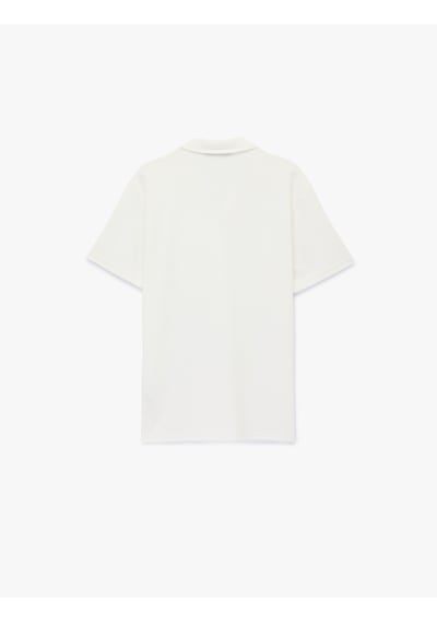 Koton Regular Fit Kısa Kollu Basic Polo Yaka Tişört Beyaz 6sam10426mk