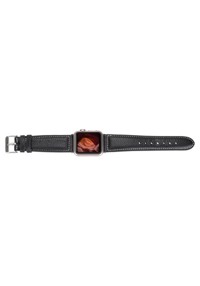 Apple Watch Uyumlu Deri Kordon 42-44-45mm Nm1-as1 Siyah Diğer
