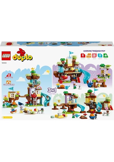 LEGO® DUPLO® 3’ü 1 Arada Ağaç Ev 10993 - 3 Yaş ve Üzeri için Yaratıcı Oyuncak Yapım Seti (126 Parça)