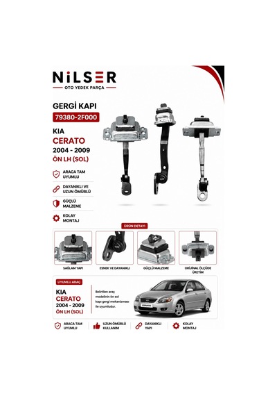 Kia Cerato Kapı Gergi Ön Sol 2004-2009