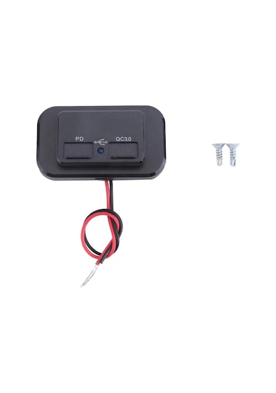 Type-c Usb 2 Portlu Araç Şarj Soketi Adaptörü 12v-24v