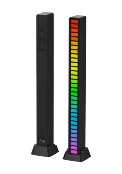 Sese Duyarlı Araba Içi. Masa Üstü Rgb Led Ekolayzer Şarjlı