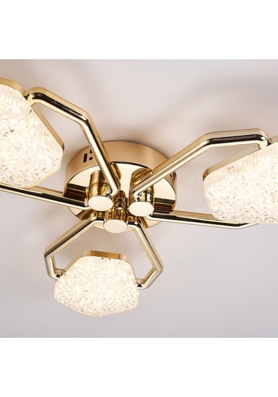 Matiz 3'lü Gold Plafonyer Led Avize Gold