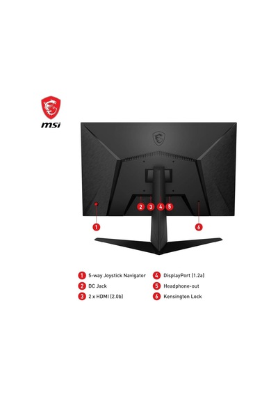 MSI G2412F 23.8" 1 MS Full Hd Ips 180 Hz Oyuncu Monitörü - Teşhir