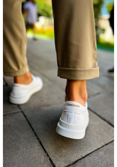 Chekich Ch979 - Santoni Crt Spor Erkek Ayakkabı Beyaz