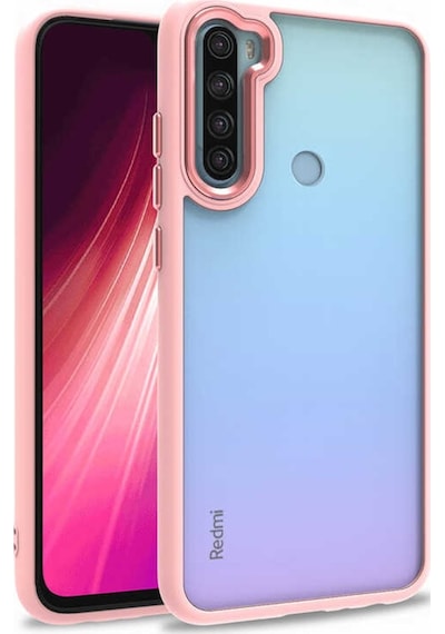 Xiaomi Redmi Note 8 Kılıf Flora Sert Silikon Arkası Cam Şeffaf