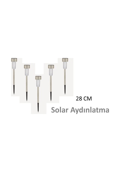 5 Adet Colours Solar Saplama Paslanmaz 28 Cm