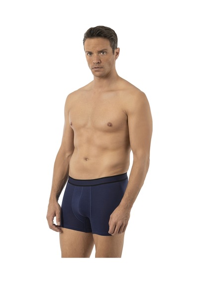 Özkan Underwear Özkan 11226 Erkek %95 Pamuklu Likralı Süprem Kumaş Esnek Rahat Boxer Şort Lacivert