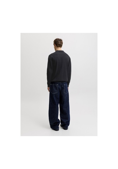 Jack & Jones Jjebasıc Knıt Ls Polo Sn Siyah