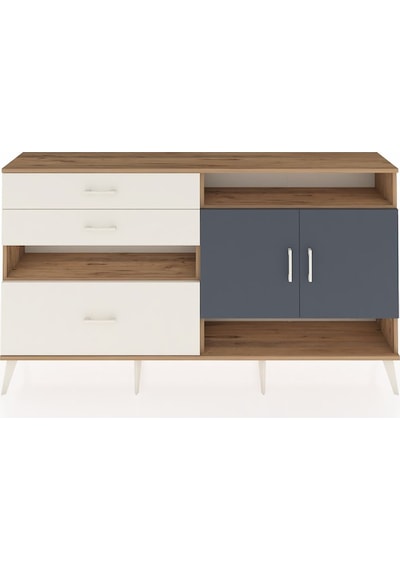 Arges Konsol 4 Raflı 3 Çekmeceli 2 Kapaklı 176x30x99 Çam-antrasit Çam-antrasit/aytaşı Arges Konsol 4 Raflı 3 Çekmeceli 2 Kapaklı 176x30x99 Çam-antrasit Çam-antrasit/aytaşı