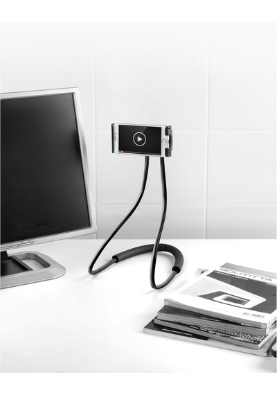 Hpytech Boyuna Da Asılabilen Esnek Telefon Tutucu Çok Fonksiyonlu Telefon Standı Siyah