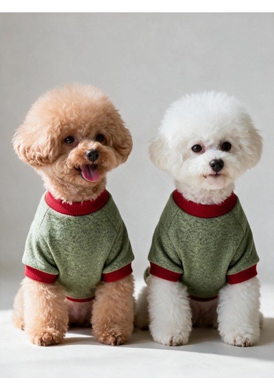 Çilek Tadında Köpek Sweatshirt Kırmızı Yeşil - Sıcacık