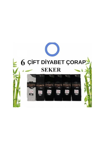 Abani Classic 6 Çift Bambu Dikişsiz Karışık Renkli Emre Şeker Çorap Çok Renkli