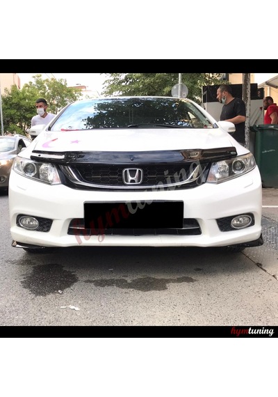 Honda Civic Fb7 Ön Tampon Flap Seti - Piano Black - Abs Plastik