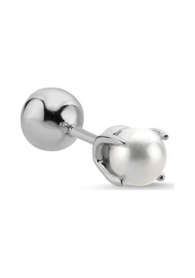 4,5 Mm Tragus Doğal İnci Çift Taraflı Top Piercing Beyaz Beyaz