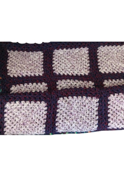 El Örgüsü Renkli Patchwork Büyük Boy Battaniye 135x195 Çok Renkli