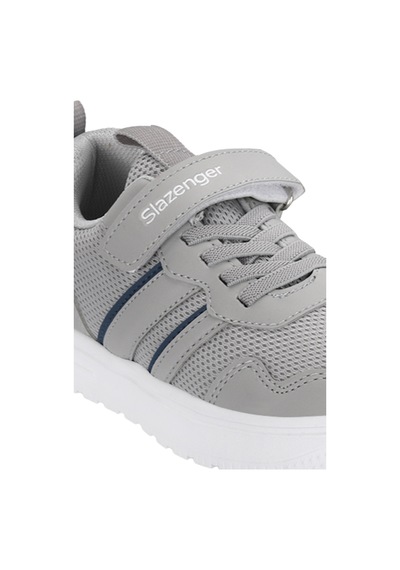 Slazenger Fıora Unisex Çocuk Cırt Cırtlı Gri / Saks Mavi Günlük Spor Ayakkabısı
