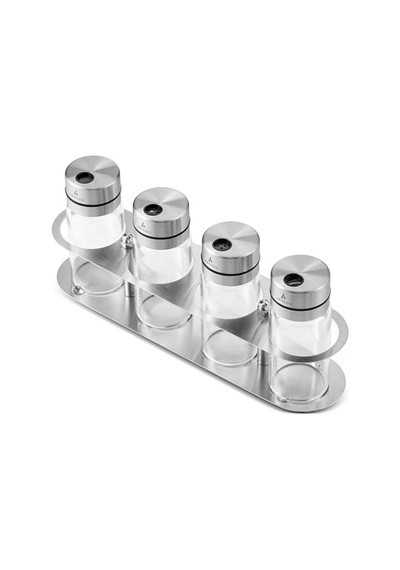 5 Parça Cam Baharat Takımı Çok Renkli