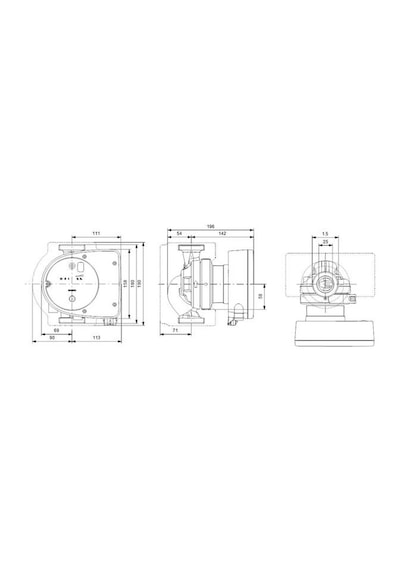 Grundfos Magna1 25-120 180 Mm 150-175.000 Kazan İçin Frekans Konvertörlü Sirkülasyon Pompası 12mss 9.5m³/h