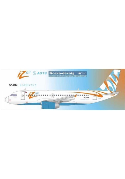 Nazca Decals Izm001 1/144 Ölçek, İzmir Airlines Decal-a319 Standard Sc