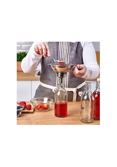 Ikea Korken 3 Parça Süzgeç-huni Seti, Paslanmaz Çelik, 3 Parça Paslanmaz Çelik 49827492347 Çok Renkli