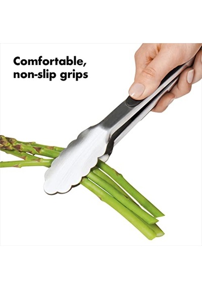 Good Grips Maşa, 23 Cm - Bulaşık Makinesinde Yıkanabilir, Paslanmaz Çelik, Izgara Maşası - Sosis, Sebze Ve Daha