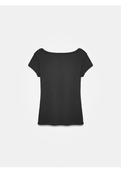 Dilvin 32688 %100 Pamuk Basic T-shirt-siyah